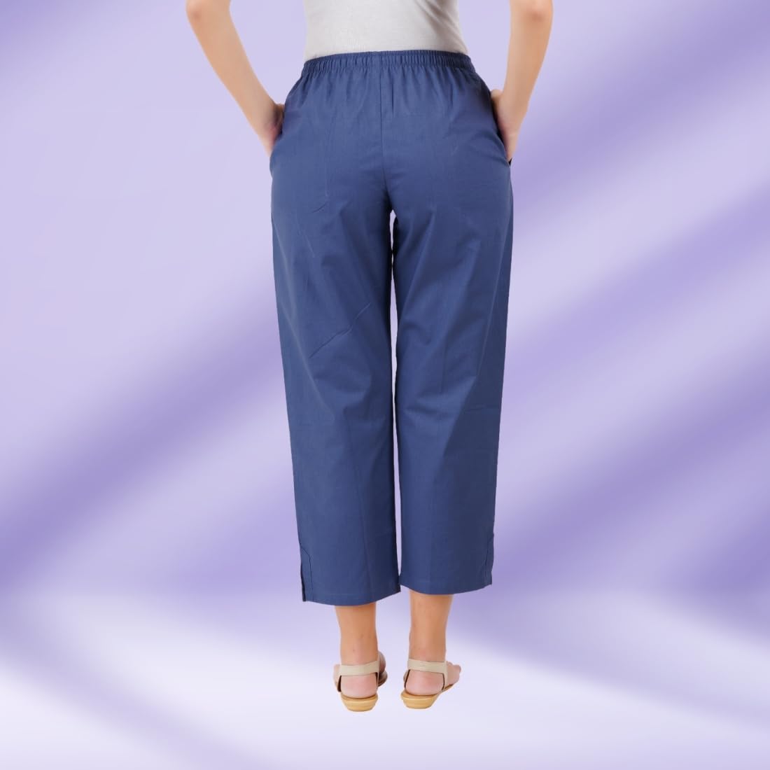 Happy Bunny Parallel Pants - Modern Cotton Trousers - Smart Ankle Length - Work | Office | Home | Regular Fit Wear by Prixsa.com - Image 5