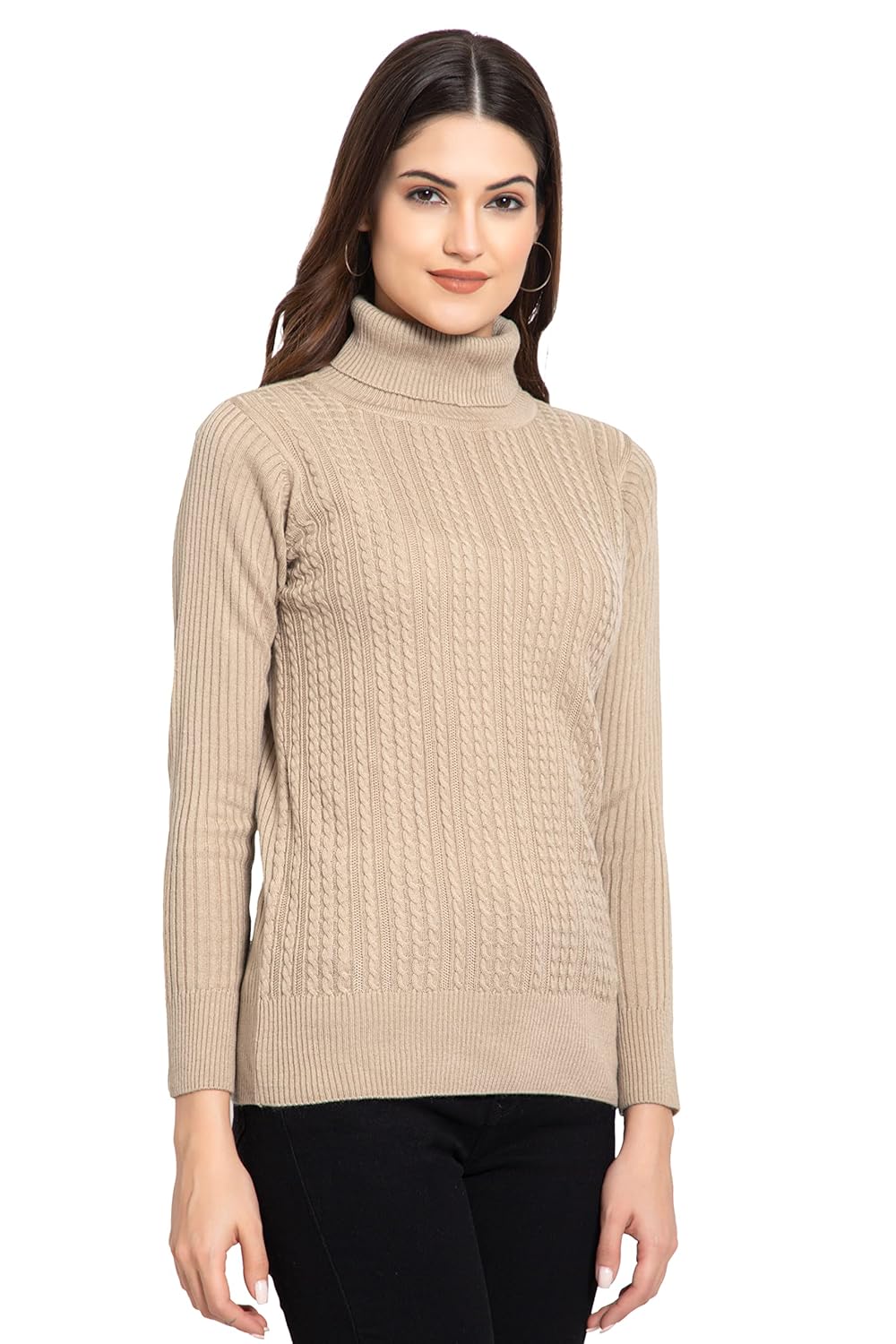 GODFREY Women's High Neck Knitted Woolen Sweater by Prixsa.com - Image 5