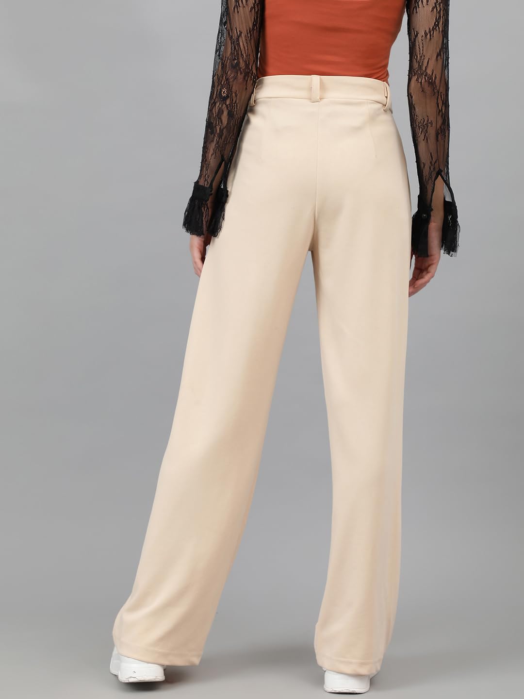 KOTTY Womens Polyester Blend Baggy Fit Straight Korean Trousers by Prixsa.com - Image 4