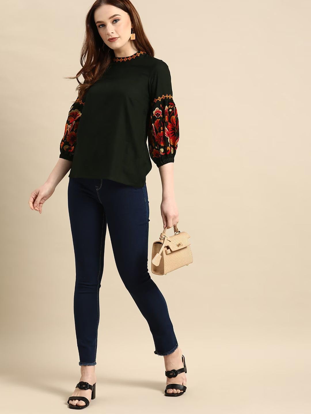 rytras Women's Embroidered Regular Top by Prixsa.com - Image 4