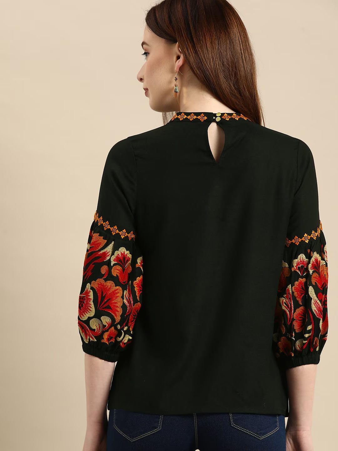 rytras Women's Embroidered Regular Top by Prixsa.com - Image 2