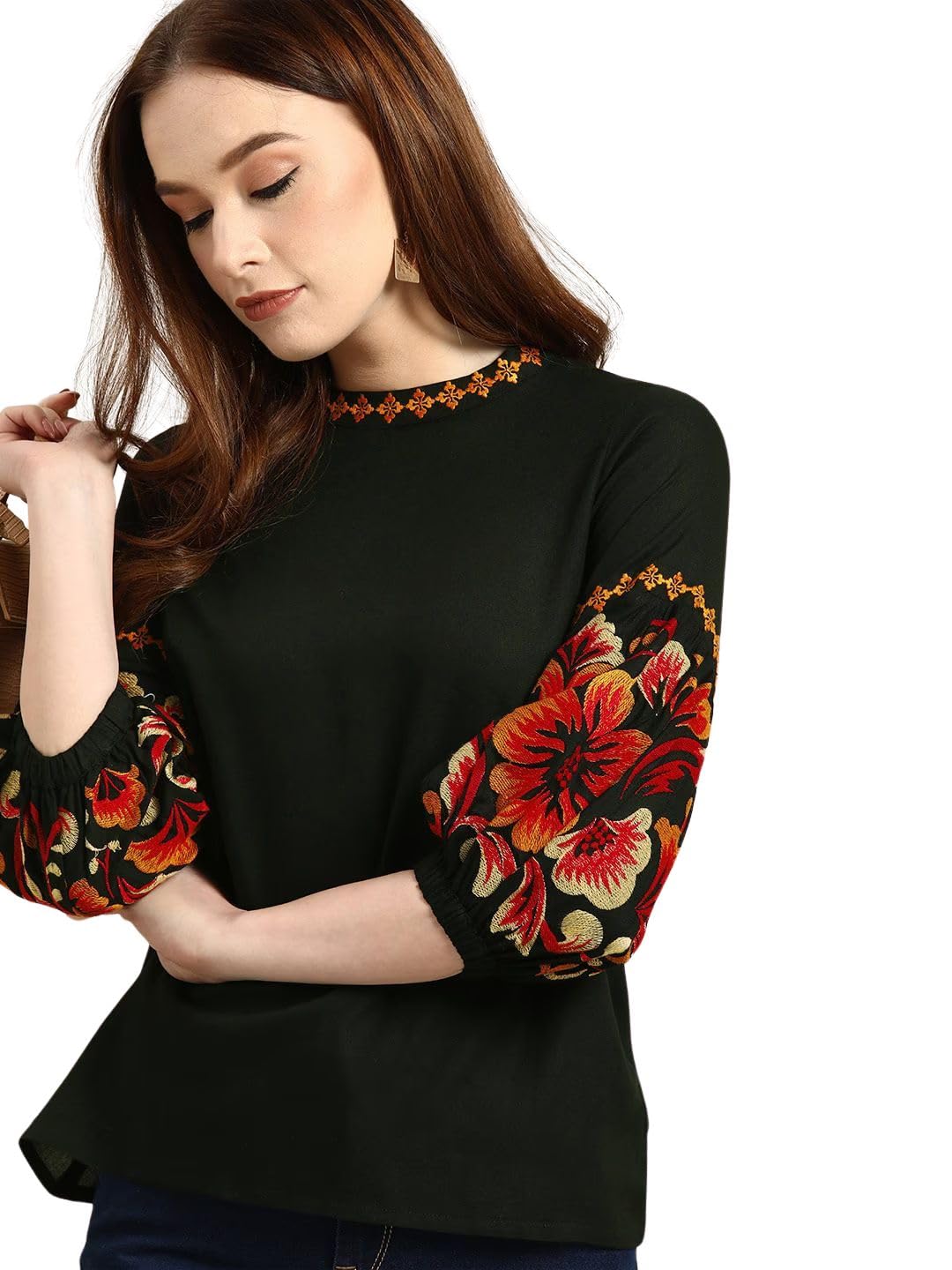 rytras Women's Embroidered Regular Top by Prixsa.com