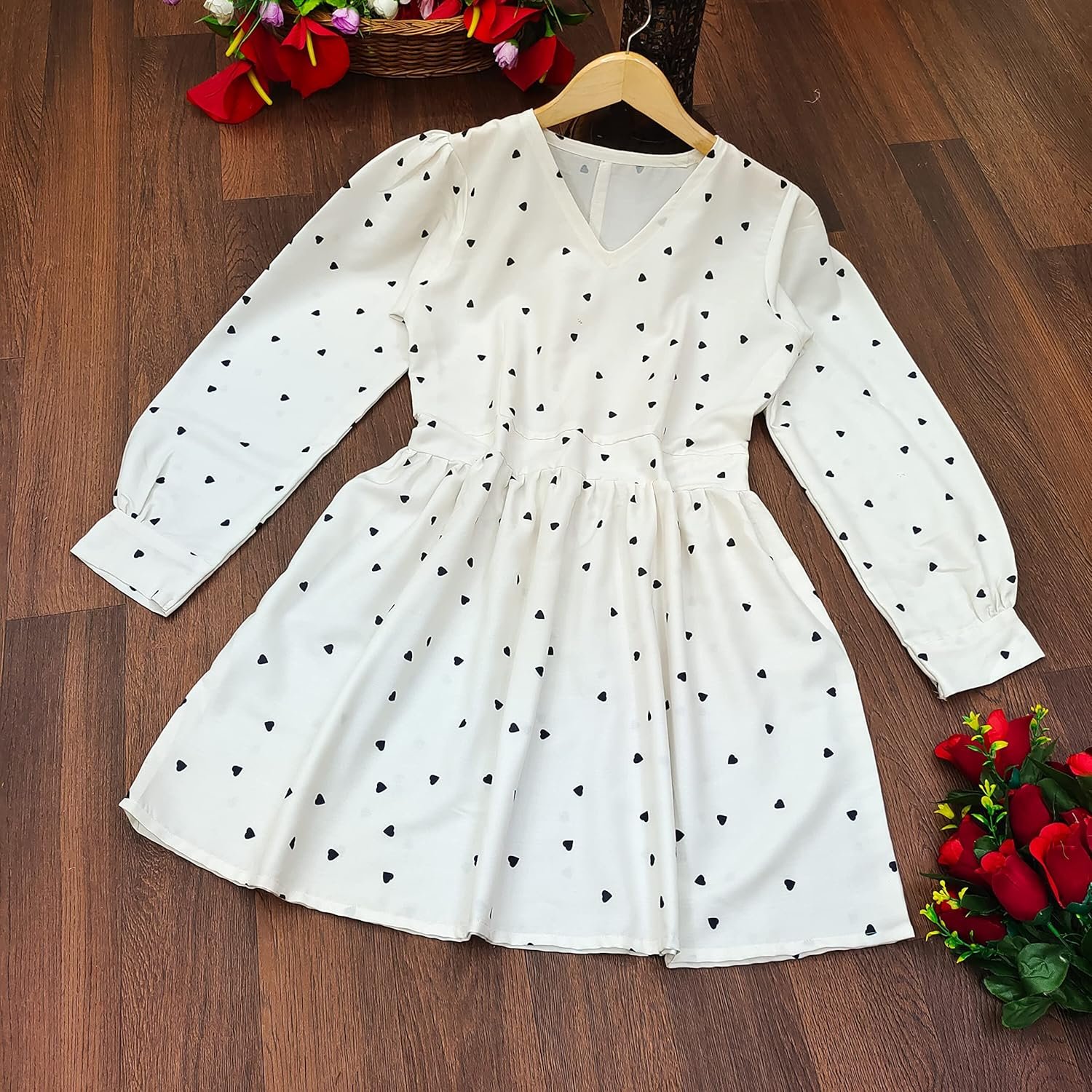 Leriya Fashion Western Dresses for Women |A-Line Knee-Length Dress | Indo Western Dress for Women| Short Dress (XX-Large, White) by Prixsa.com - Image 6