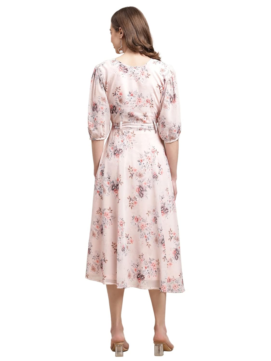 Preneum Women's Georgette A-Line Standard Length Dress by Prixsa.com - Image 2