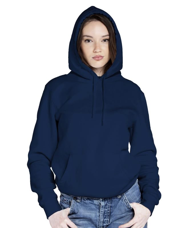Solid Full Sleeve Round Neck Hoodie Sweatshirt for Womens by Prixsa.com