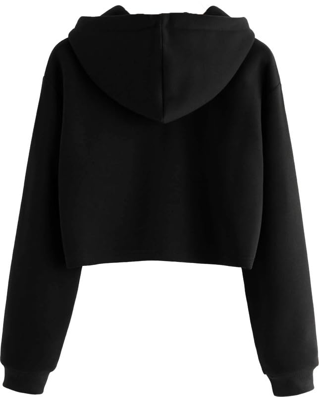 Teddy Crop Cute Hoodie Sweatshirt Women Casual Stylish Latest White Black Pink Lavender Beige Girl by Prixsa.com - Image 2