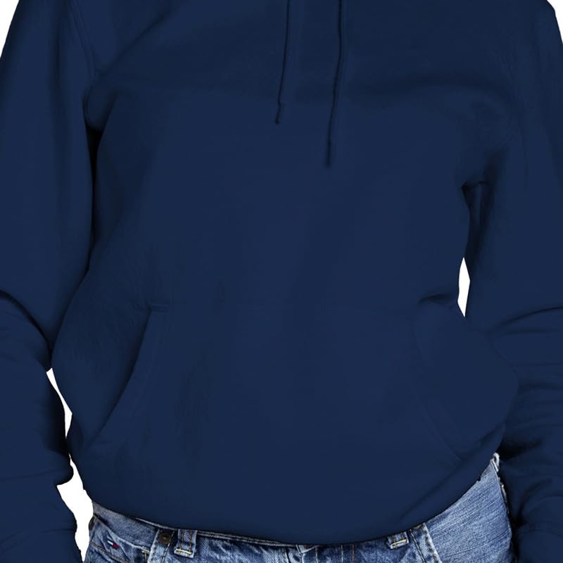 Solid Full Sleeve Round Neck Hoodie Sweatshirt for Womens by Prixsa.com - Image 3