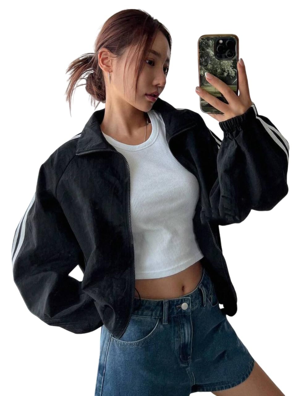 Modern Zip Zipper Jacket,Bomber Jacket,Women Casual Jacket,Jacket18,Zipper Jacket For Women. by Prixsa.com