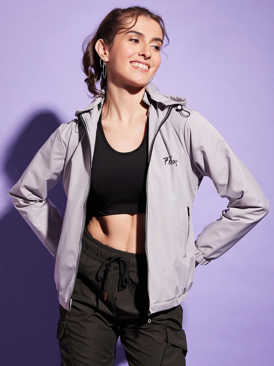 DIMPY GARMENTS Waterproof Windcheater Women Jacket with Hoodie by Prixsa.com - Image 3