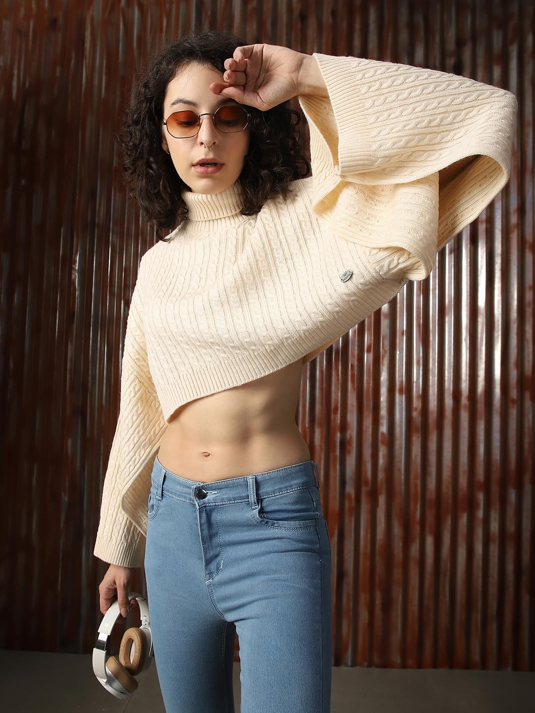 High Star Women Acrylic Knitted Boxy Fit Turtle Neck Full Sleeves Sweaters 52 by Prixsa.com - Image 7