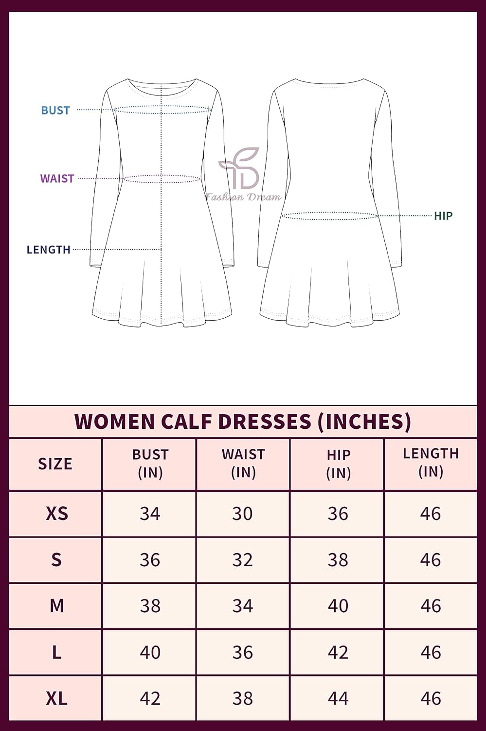 Fashion Dream Women's Polyester Blend Printed Calf Length Dress|Women Dress|Printed Dress|Women Dress|Dress for Women|All Over Printed Dress by Prixsa.com - Image 6