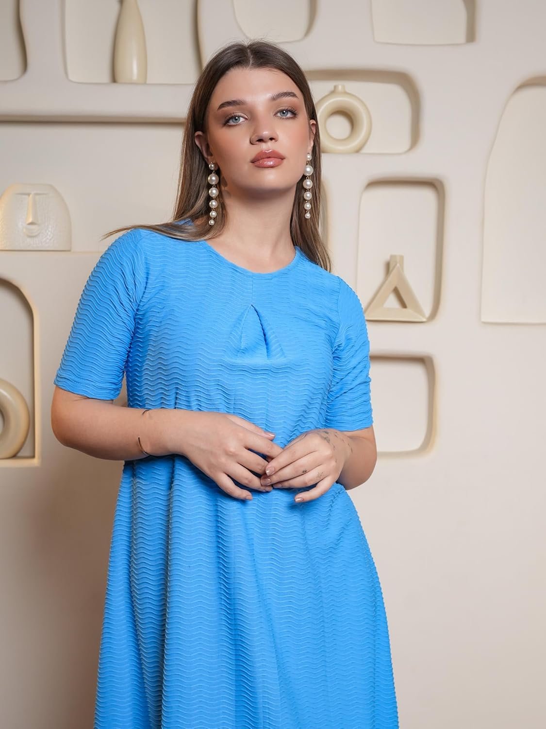 PURVAJA Women’s A-line Midi Length Dress (Yuvi-051-054) by Prixsa.com - Image 5