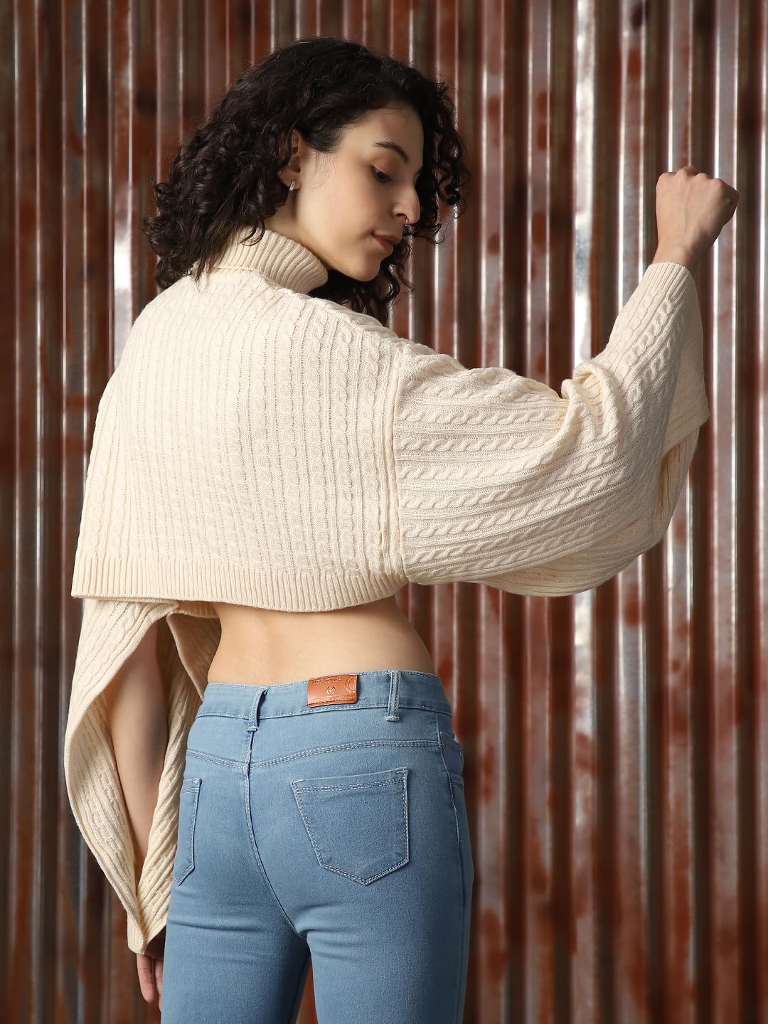 High Star Women Acrylic Knitted Boxy Fit Turtle Neck Full Sleeves Sweaters 52 by Prixsa.com - Image 5