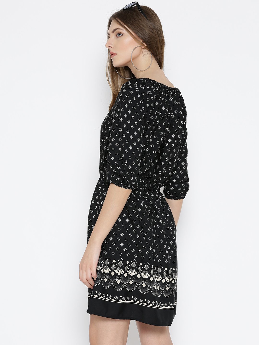 SERA Women's Crepe A-Line Midi Dress by Prixsa.com - Image 3