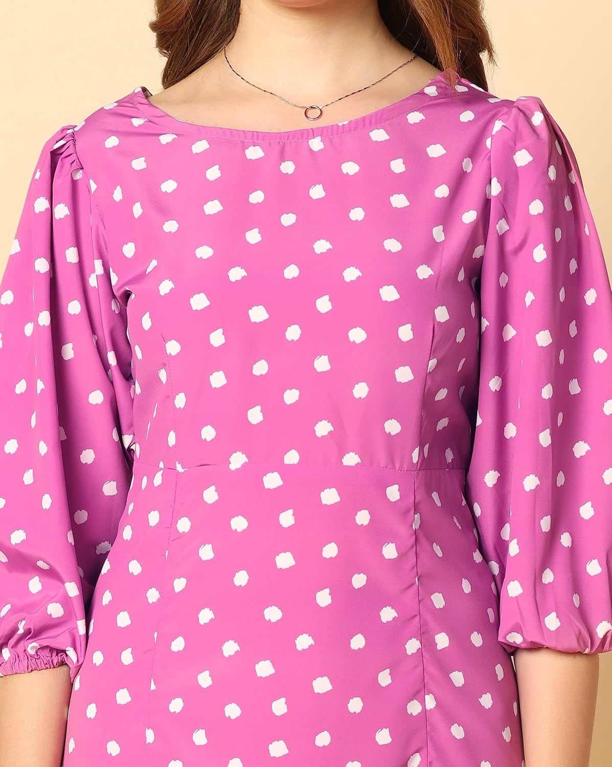 Fashion Dream Women's Polyester Blend Printed Calf Length Dress|Women Dress|Printed Dress|Women Dress|Dress for Women|All Over Printed Dress by Prixsa.com - Image 4