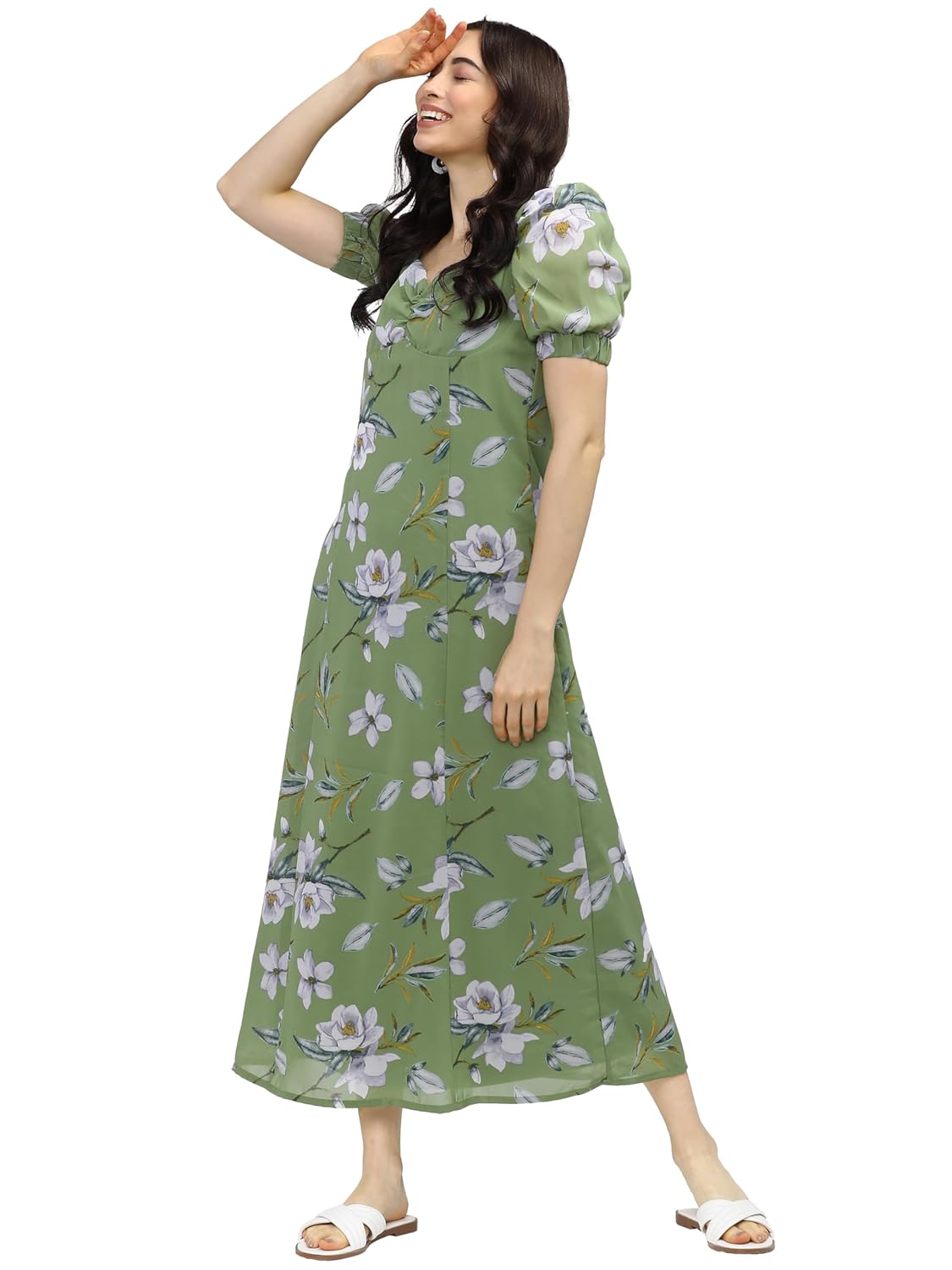 Tokyo Talkies Women's Polyester TTJ6006030 Calf Length Dress by Prixsa.com