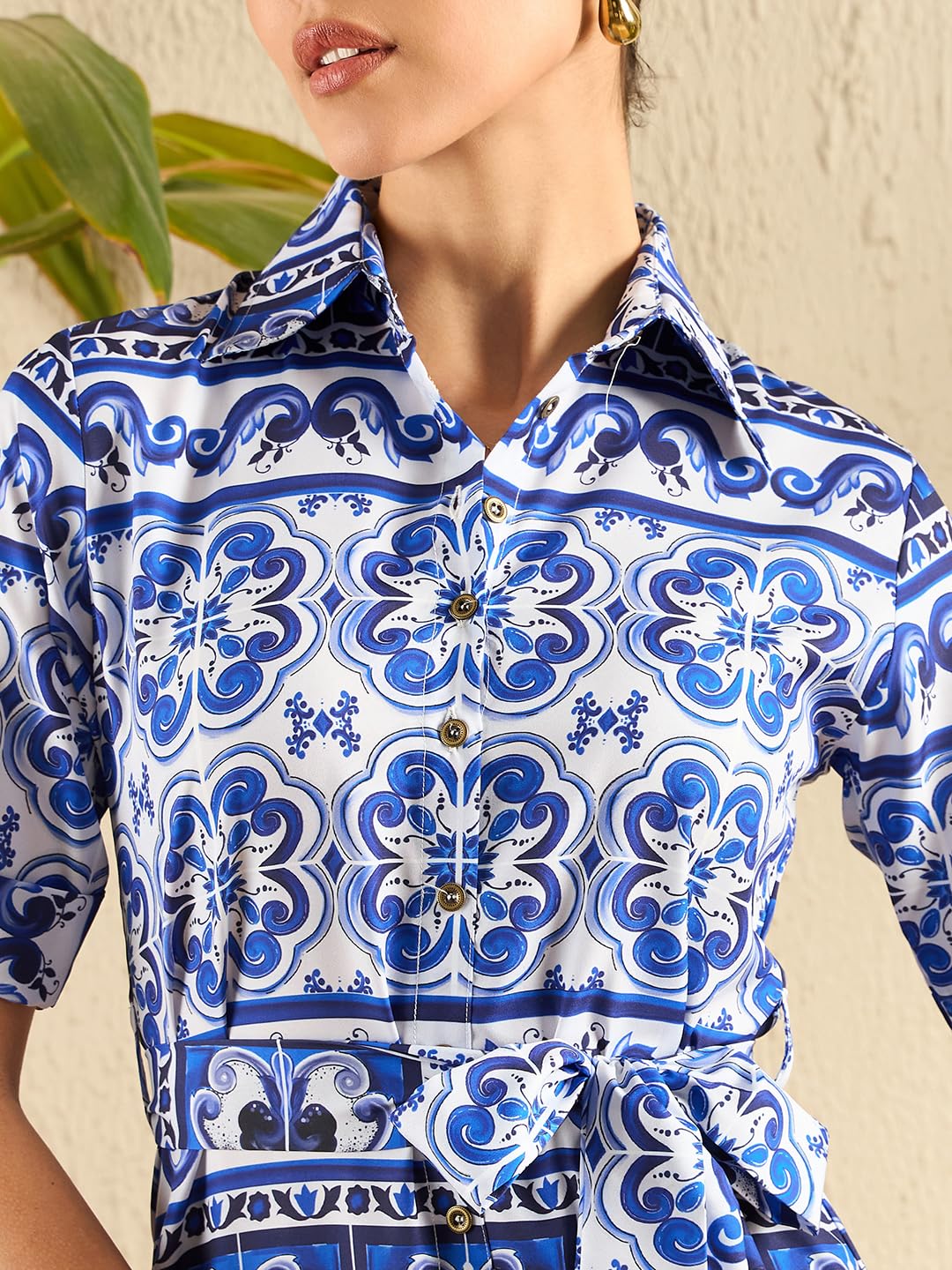 Uptownie Lite Collar Buttoned Down Shirt Maxi Dress by Prixsa.com - Image 4