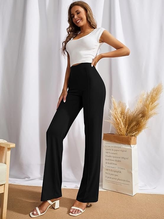 ROYALICA Women's High-Waisted Pant |Bell Bottom Trendy Retro-Chic Trousers - Perfect for Every Occasion by Prixsa.com - Image 2