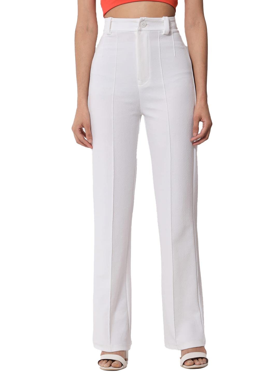 KOTTY Women's Regular Fit Mid Rise Pants by Prixsa.com