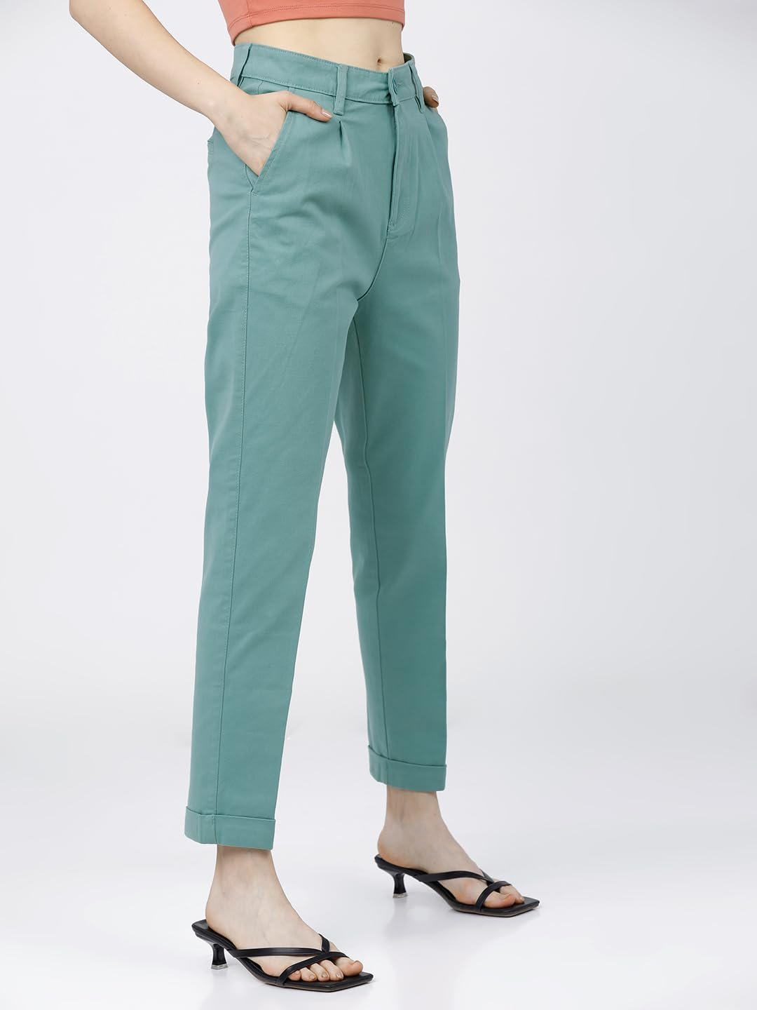 Tokyo Talkies Women's Tapered Casual Pants by Prixsa.com - Image 4
