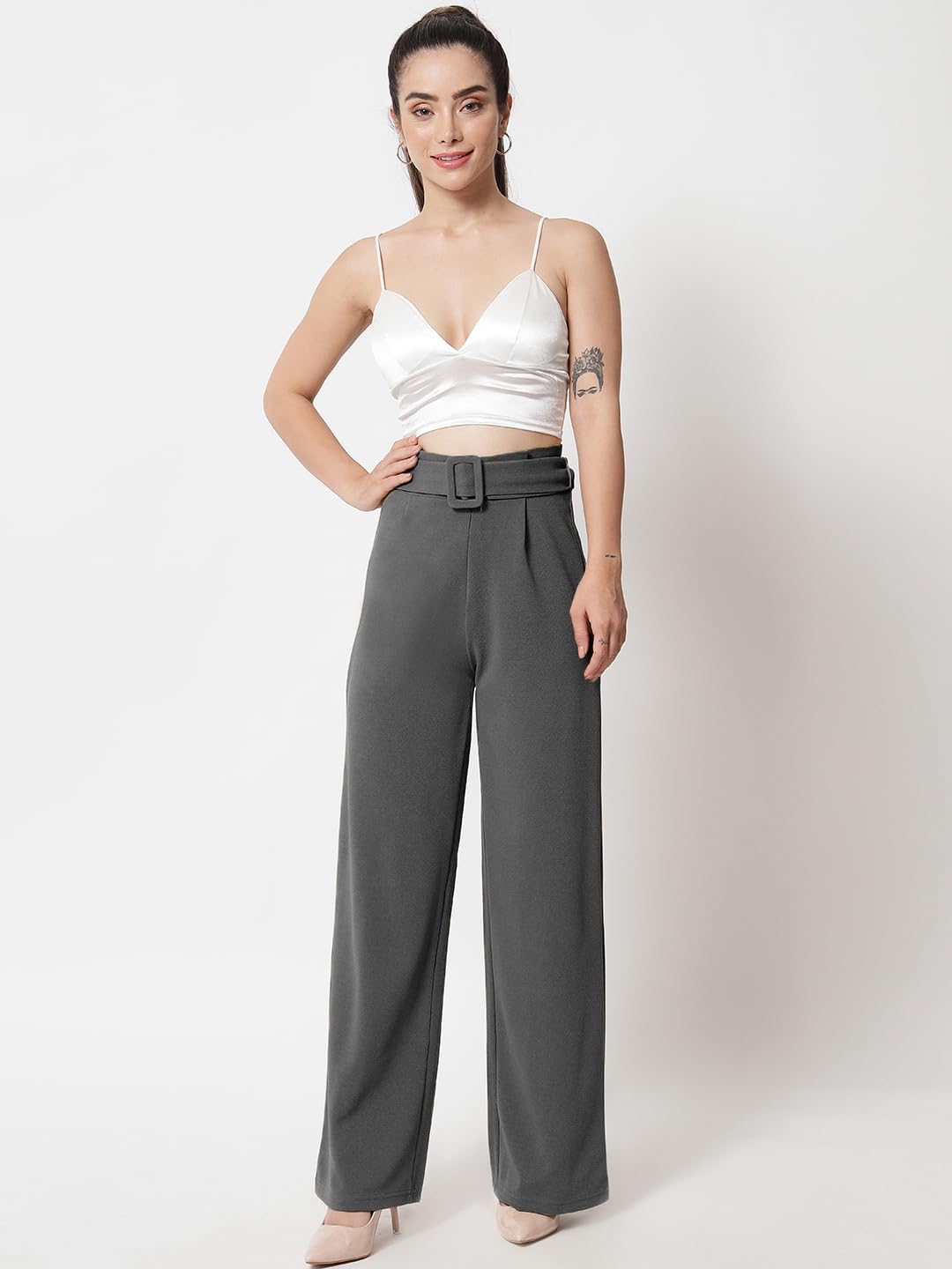 KOTTY Women Regular Fit Cotton Blend Trousers by Prixsa.com - Image 6