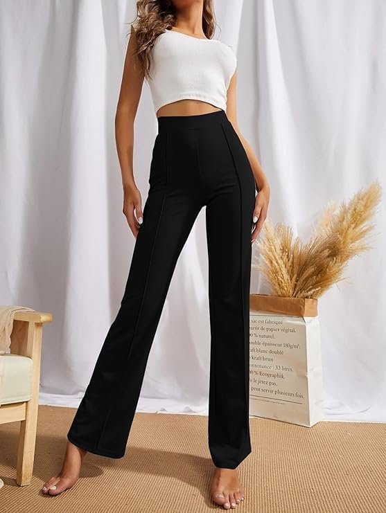 ROYALICA Women's High-Waisted Pant |Bell Bottom Trendy Retro-Chic Trousers - Perfect for Every Occasion by Prixsa.com - Image 3