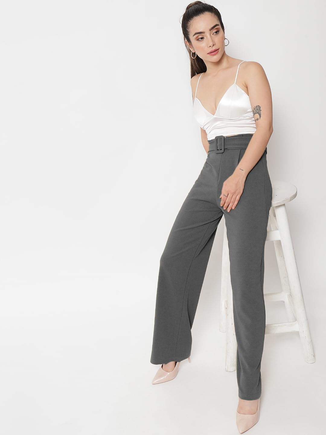 KOTTY Women Regular Fit Cotton Blend Trousers by Prixsa.com - Image 7