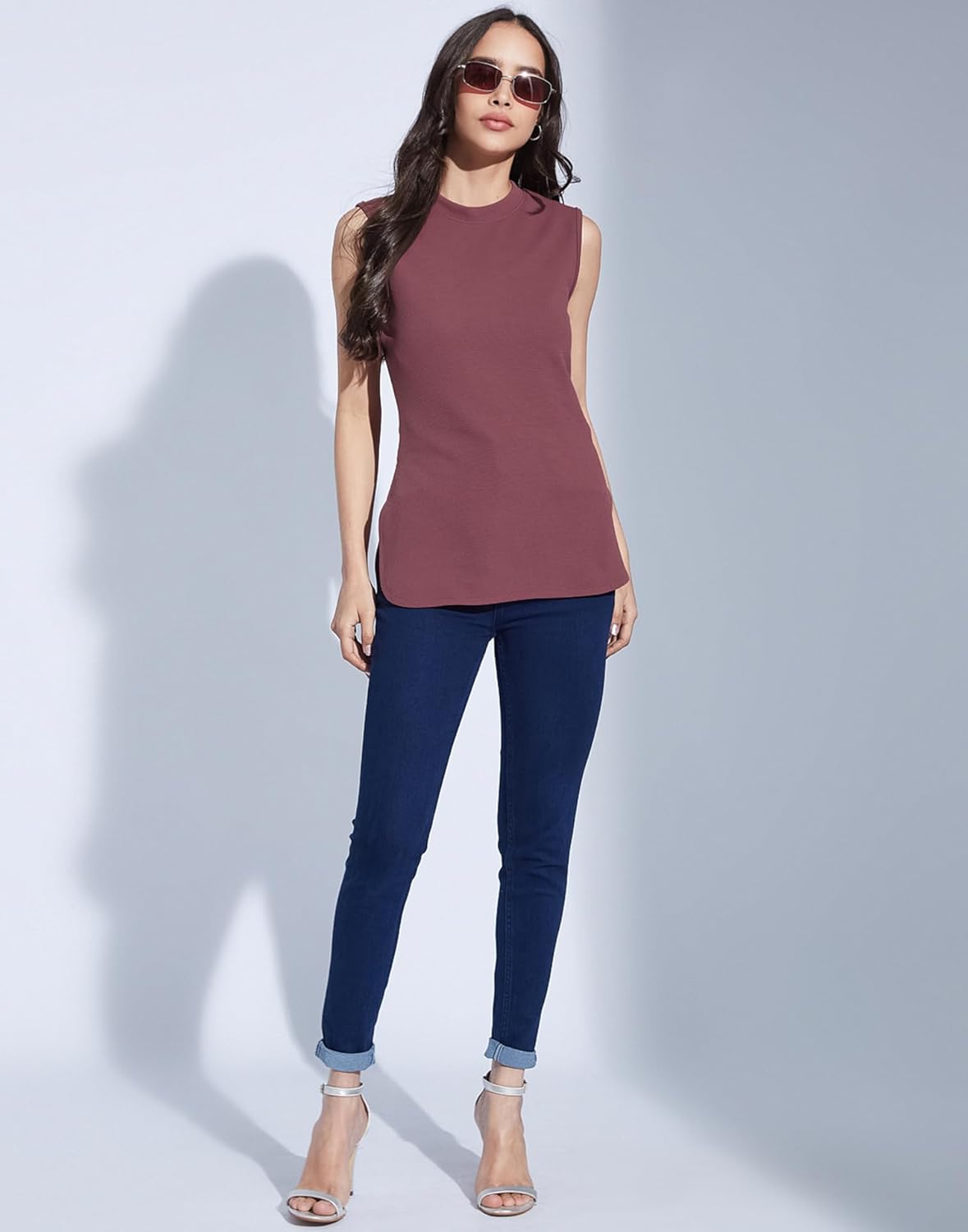 SIRIL Women's Sleeveless Lycra Solid Top, Regular Fit Top for Women by Prixsa.com - Image 5