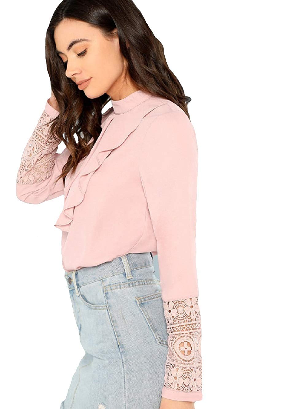 MIZAGO Women's Lace Formal Top by Prixsa.com - Image 4