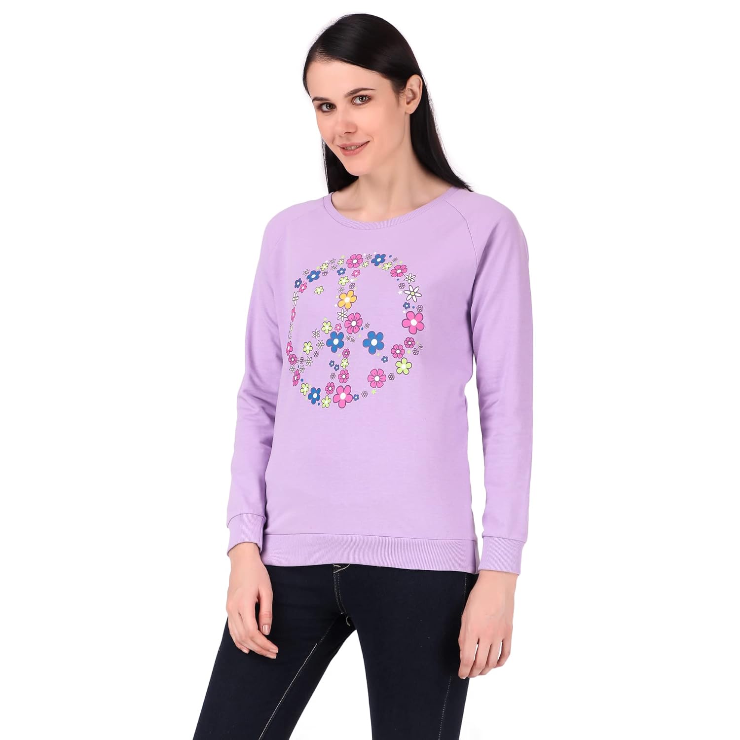 Stories.Label Cotton Sweatshirt for Women in 300 GSM Fabric with Ribbed Details Includes Plus Sizes (S-5XL) by Prixsa.com - Image 2