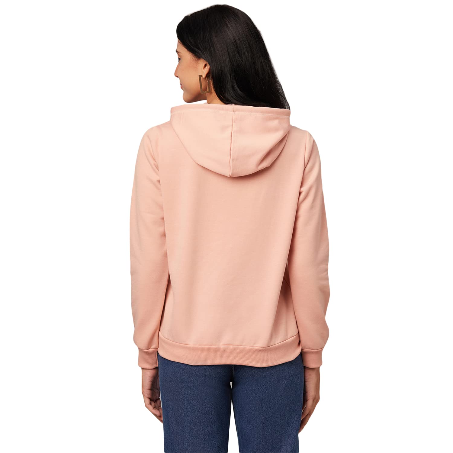 KOTTY Women Fleece Hooded Regular Fit Printed Sweatshirt by Prixsa.com - Image 3