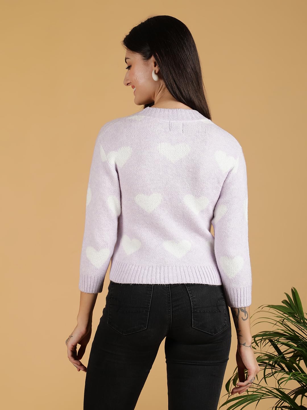 KOTTY Women's Solid Woolen Cardigan Stylish Long Sleeve Sweaters by Prixsa.com - Image 4