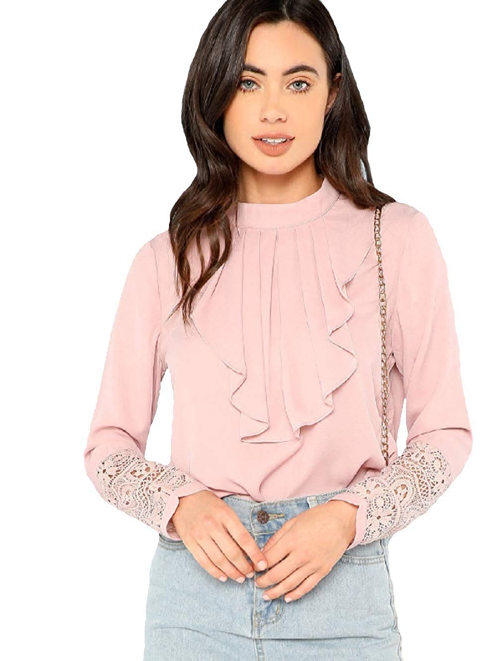 MIZAGO Women's Lace Formal Top by Prixsa.com