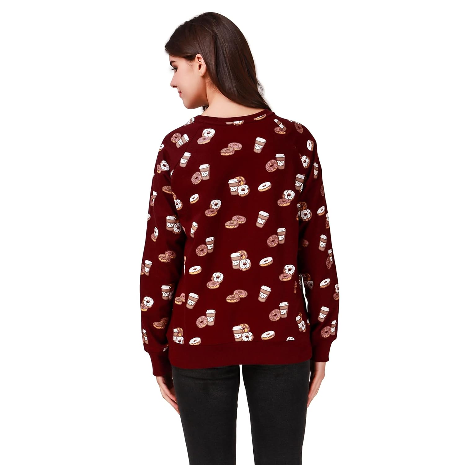 Stories.Label Cotton Sweatshirt for Women in 300 GSM Fabric with Ribbed Details Includes Plus Sizes (S-5XL) by Prixsa.com - Image 4