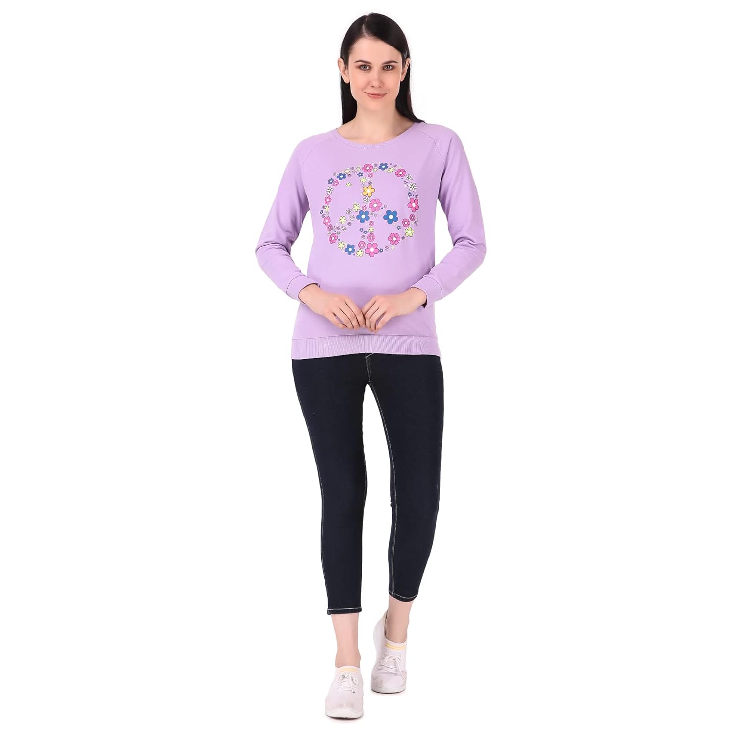 Stories.Label Cotton Sweatshirt for Women in 300 GSM Fabric with Ribbed Details Includes Plus Sizes (S-5XL) by Prixsa.com - Image 5