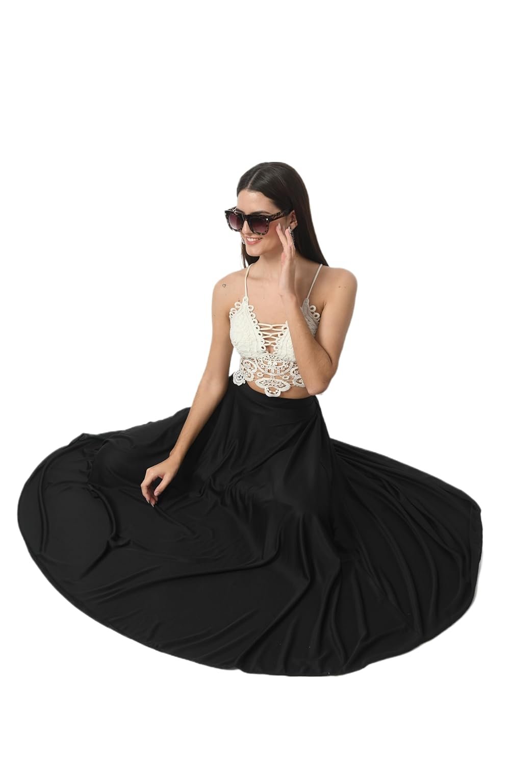 VAGISHA Women Floral Printed Skirt | Stylish A- Line Pleated Skirt | Party Casual Wear Floor Length Skirt by Prixsa.com - Image 2