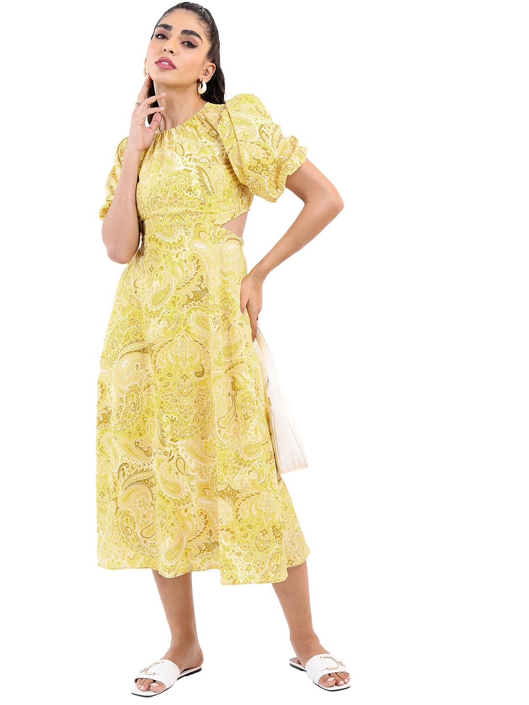 Tokyo Talkies Women's Polyester TTJ6007639 Calf Length Dress by Prixsa.com