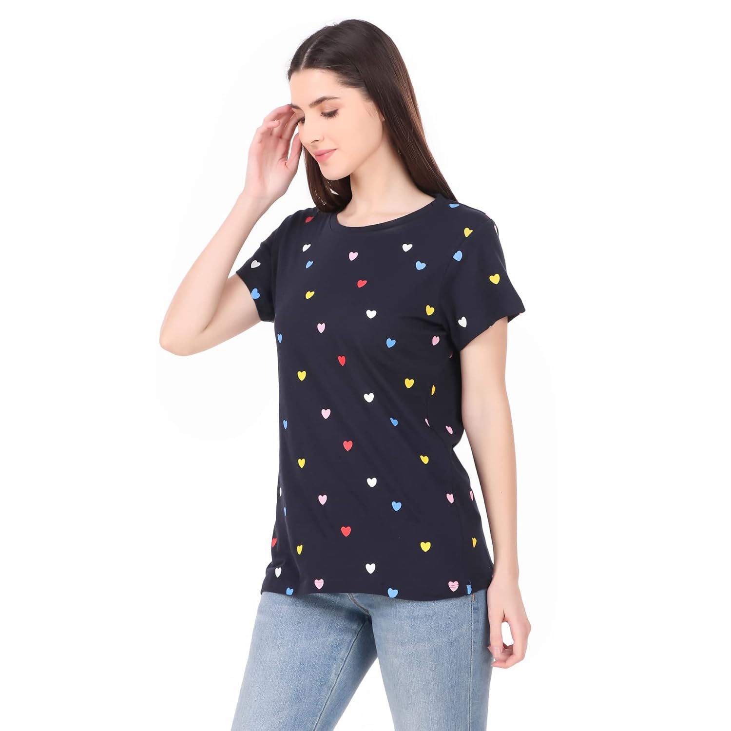 Stories.Label Women 100% Cotton Printed Tshirt in Ribbed Neck Includes Plus Sizes, Regular Fit and Half Sleeves (Sizes Small -5XL) by Prixsa.com - Image 5