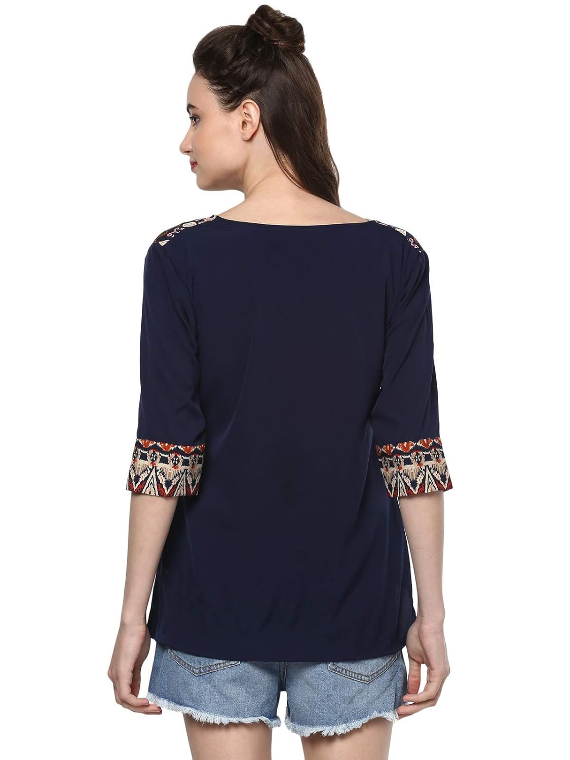 Pannkh Women's Top (PKT5150-M_Navy Blue_Medium) by Prixsa.com - Image 4