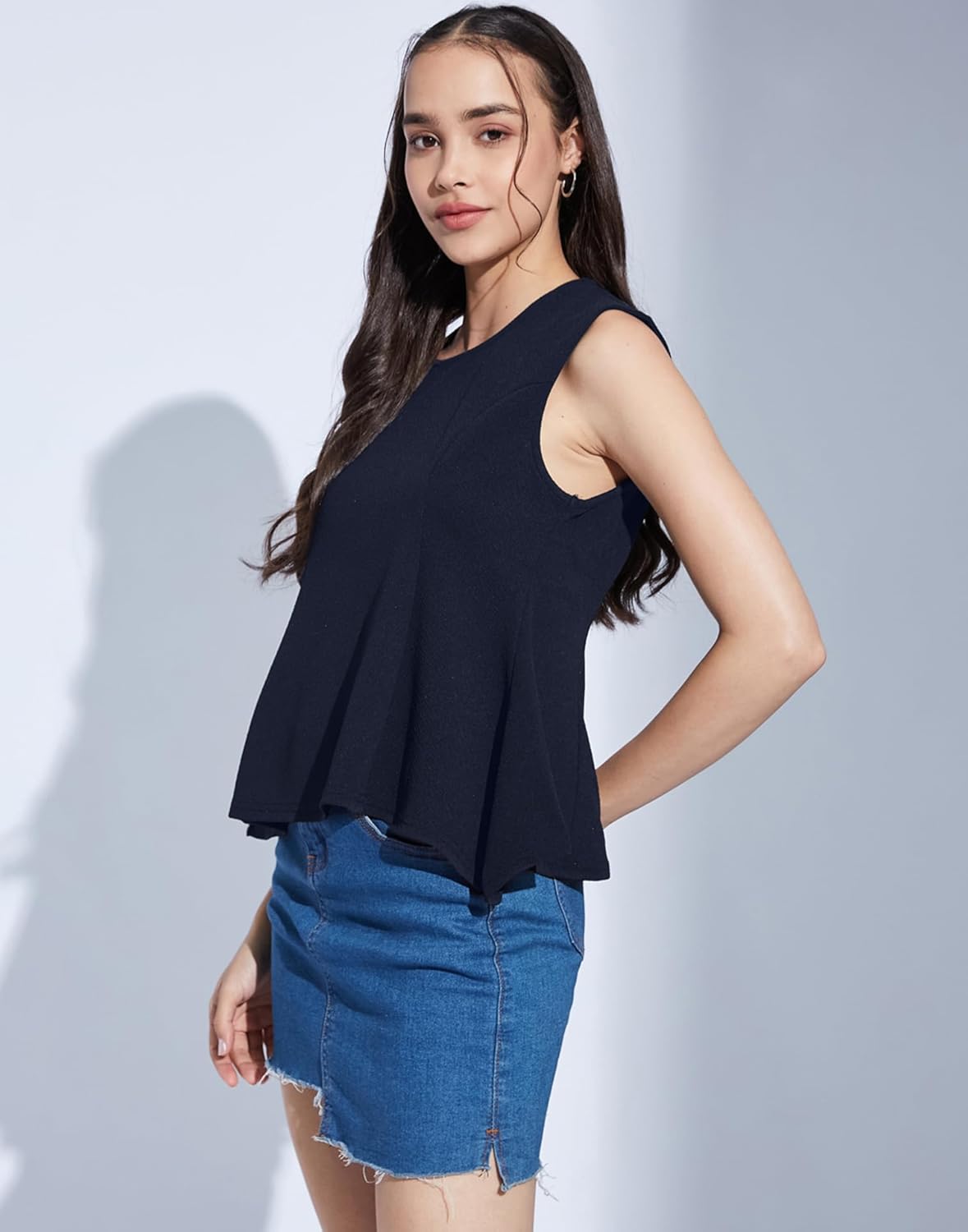 SIRIL Women's Sleeveless Lycra Solid Top, Regular Fit Top for Women by Prixsa.com - Image 3