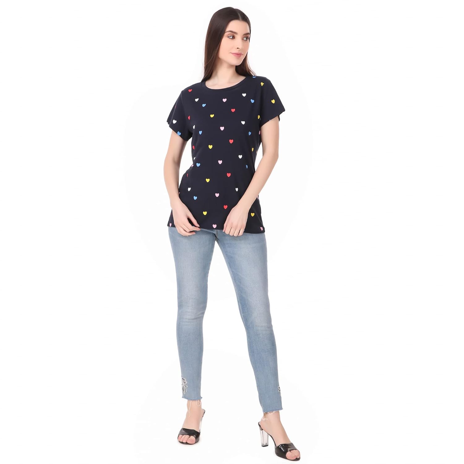 Stories.Label Women 100% Cotton Printed Tshirt in Ribbed Neck Includes Plus Sizes, Regular Fit and Half Sleeves (Sizes Small -5XL) by Prixsa.com - Image 4