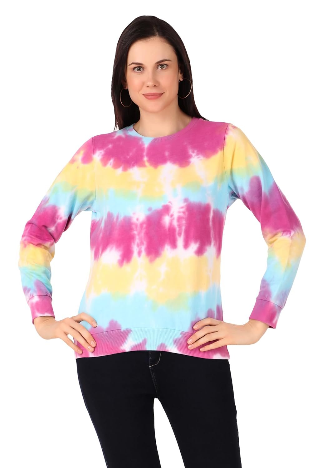 Stories.Label Sweatshirt for Women in Regular Fit, Printed Long Sleeve Cotton Sweatshirts for Girls Includes Plus Sizes (Size S- 5XL) by Prixsa.com