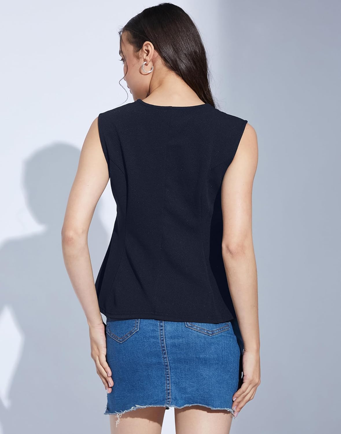 SIRIL Women's Sleeveless Lycra Solid Top, Regular Fit Top for Women by Prixsa.com - Image 2