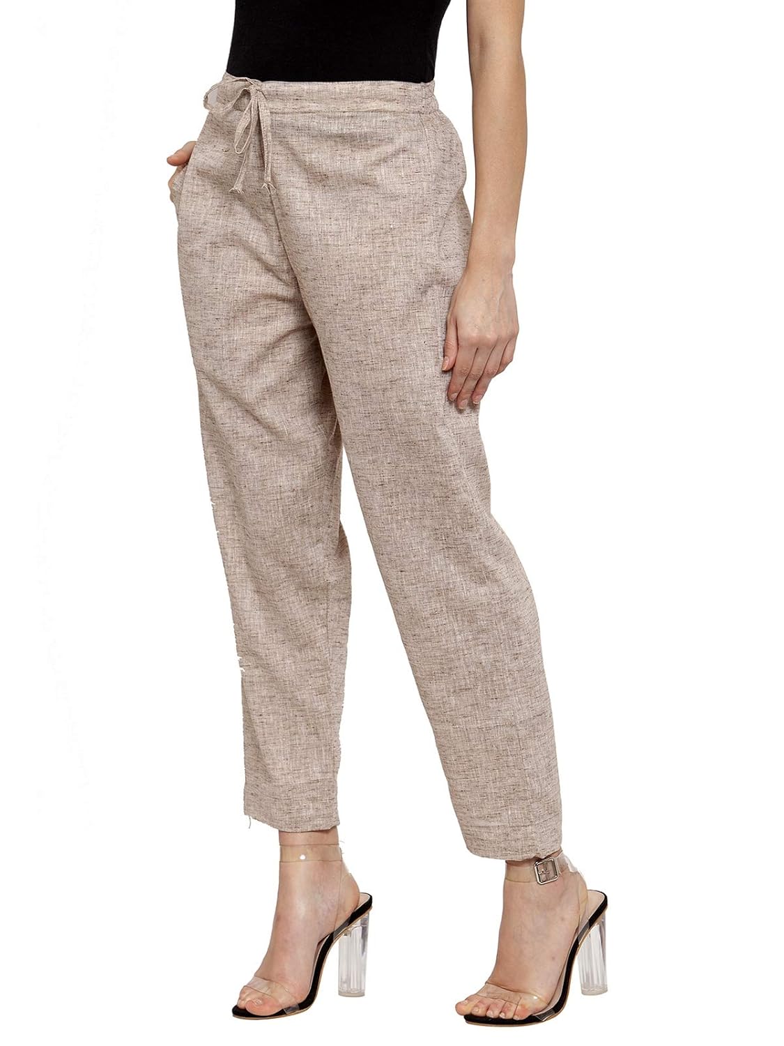 Enchanted Drapes Chocolate Cotton Pants by Prixsa.com - Image 3