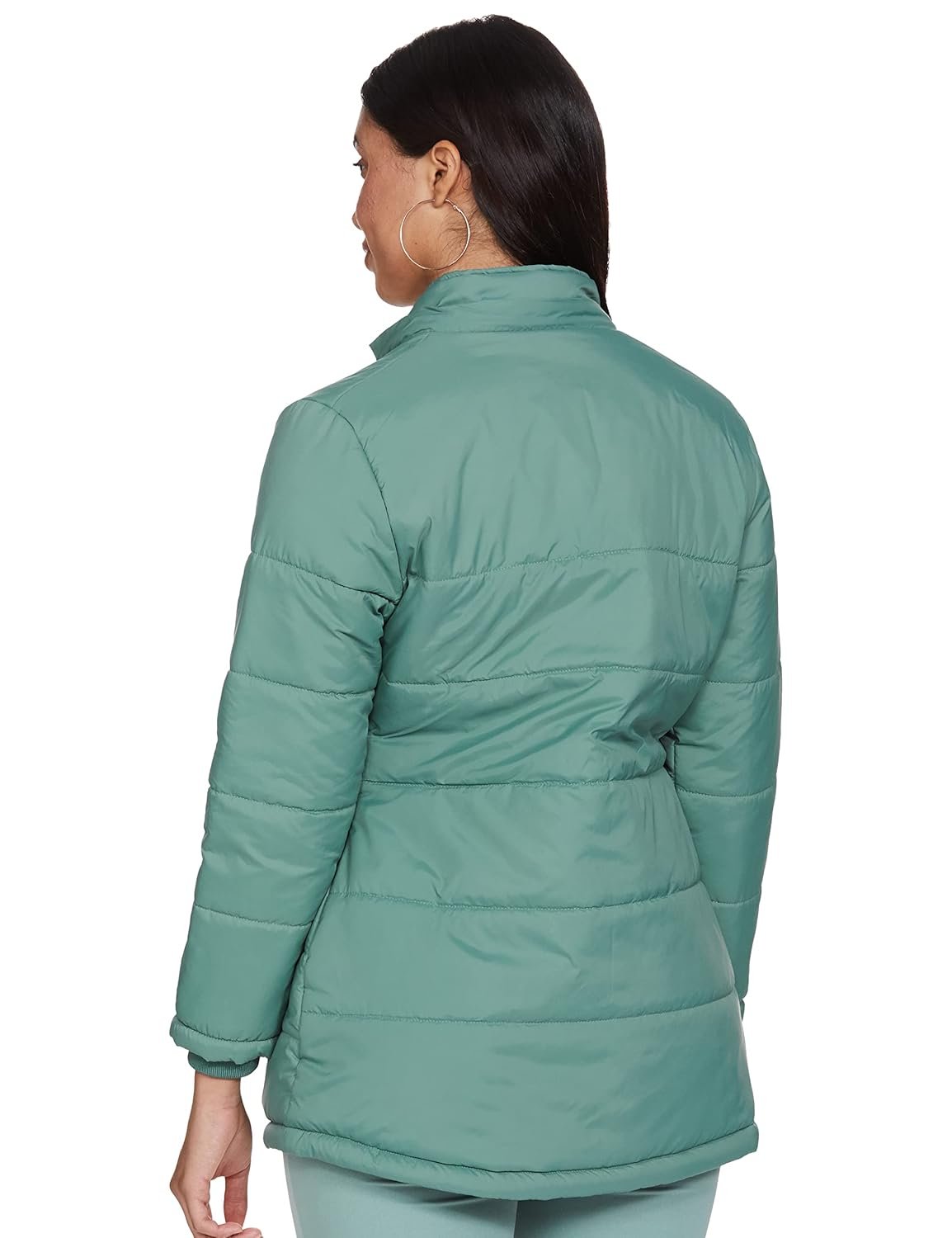 Qube By Fort Collins Women's Long-Length- Nylon Bomber Jacket with Detachable Hood Stylish Winterwear for All-Day Comfort by Prixsa.com - Image 6