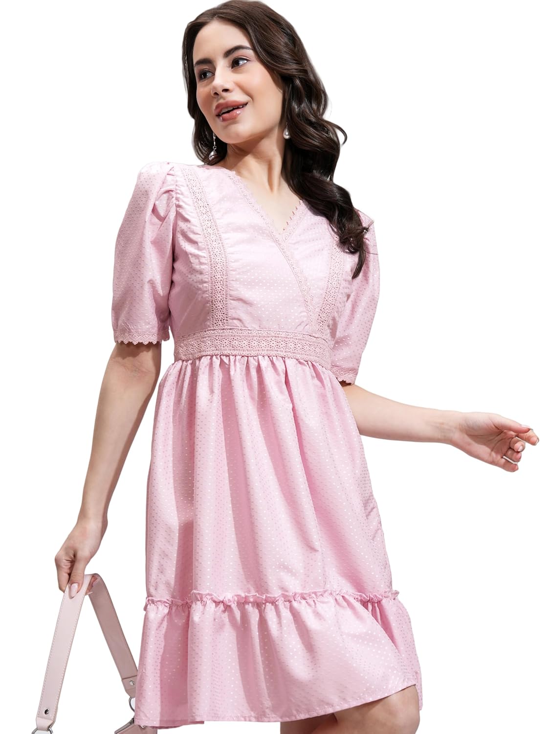 Tokyo Talkies Women's Short Sleeves V-Neck Printed Dresses | Stylish Dresses | Casual Dresses by Prixsa.com
