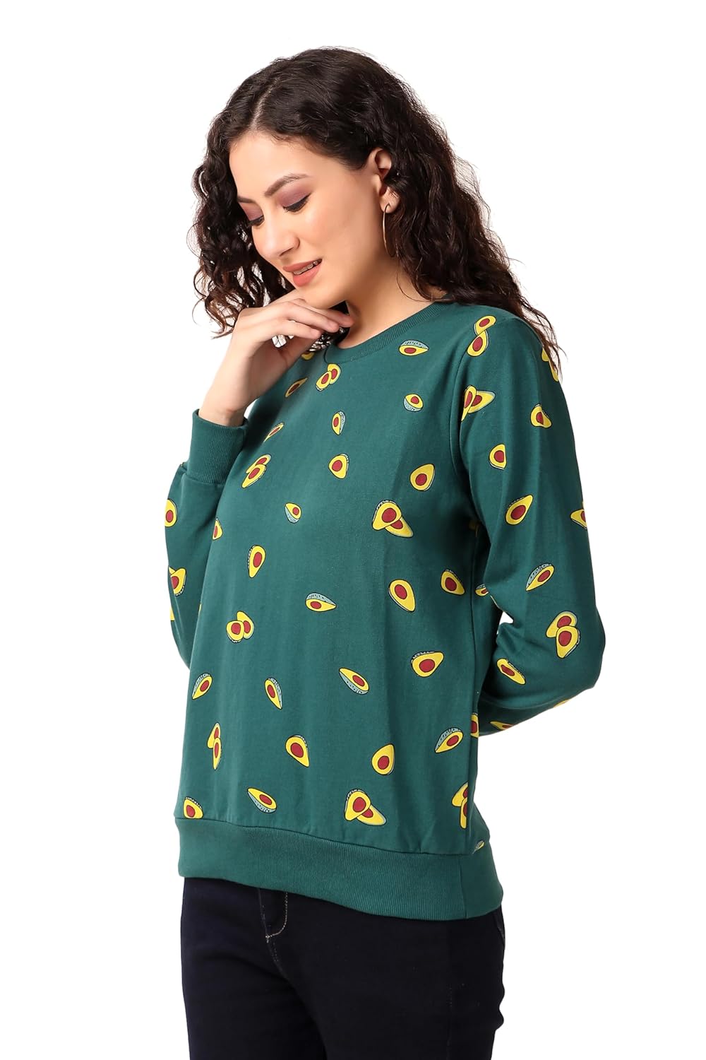 Stories.Label Cotton Sweatshirt for Women in 300 GSM Fabric with Ribbed Details Includes Plus Sizes (S-5XL) by Prixsa.com - Image 5