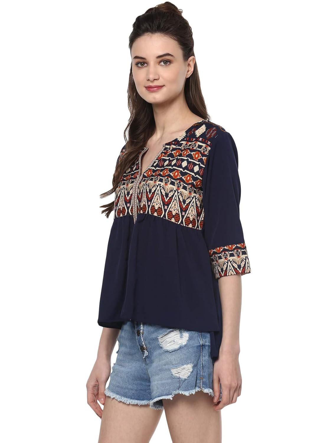Pannkh Women's Top (PKT5150-M_Navy Blue_Medium) by Prixsa.com - Image 5