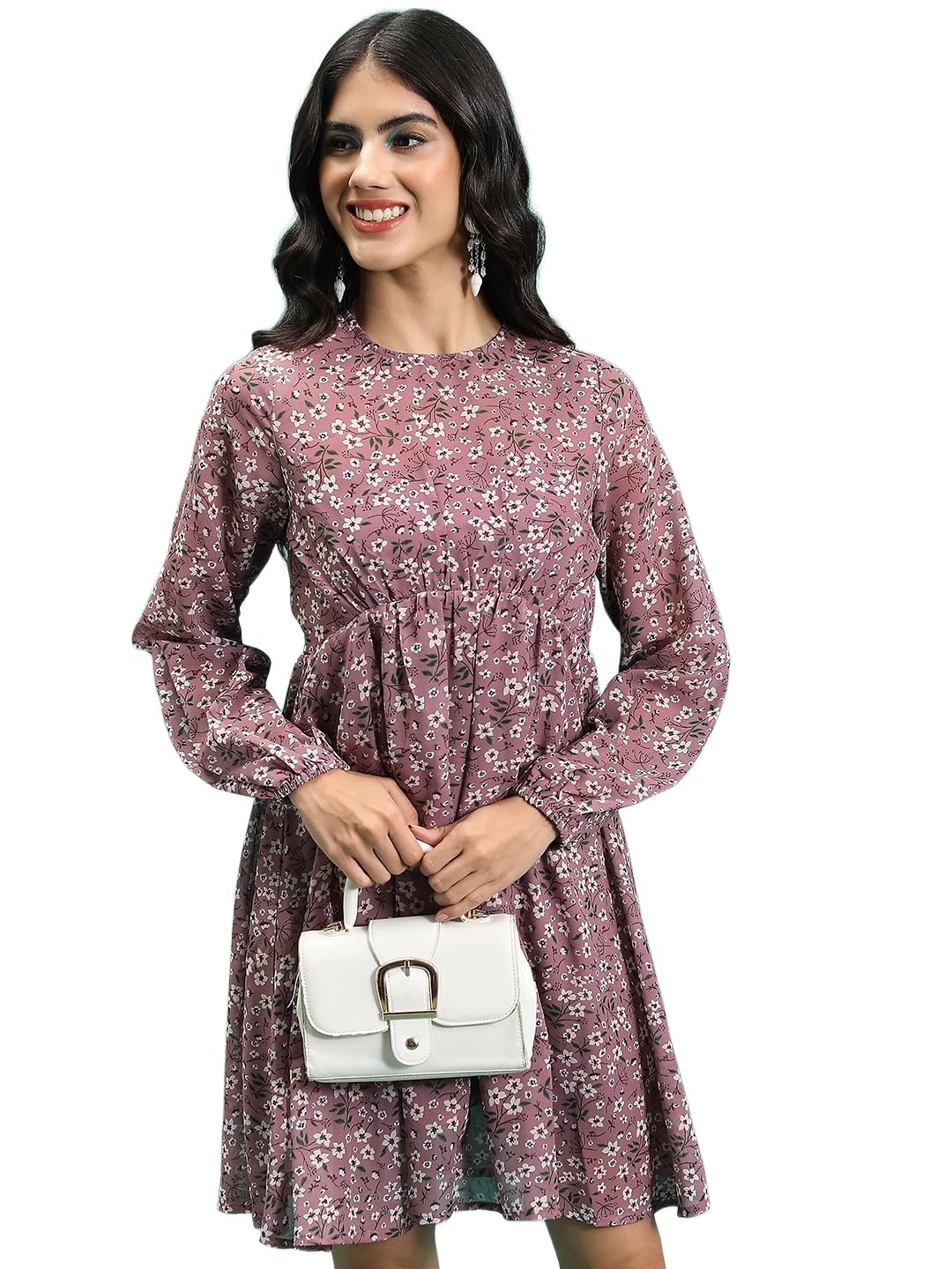 Tokyo Talkies Women's Polyester TTJ6009789 Calf Length Dress by Prixsa.com