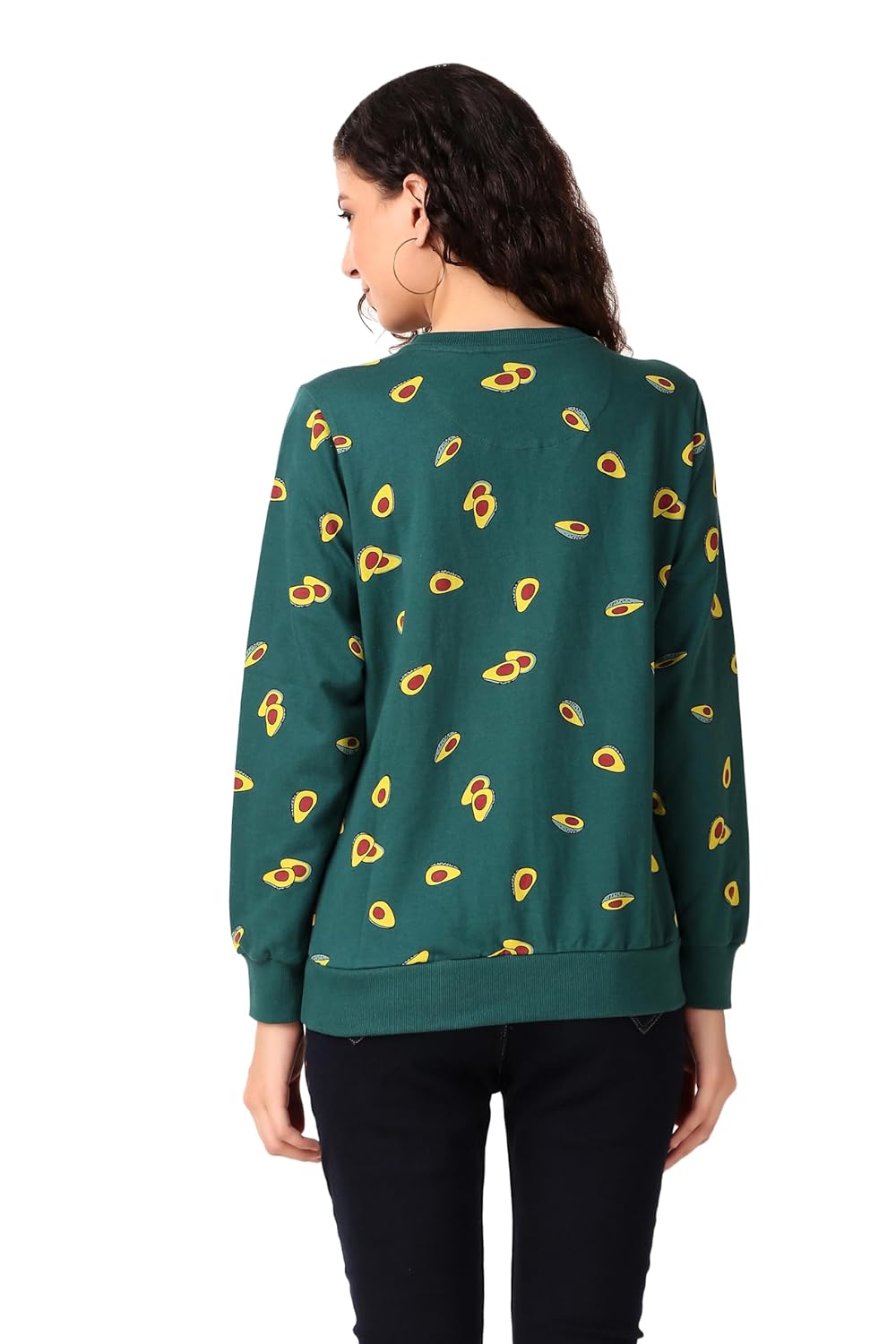 Stories.Label Cotton Sweatshirt for Women in 300 GSM Fabric with Ribbed Details Includes Plus Sizes (S-5XL) by Prixsa.com - Image 2